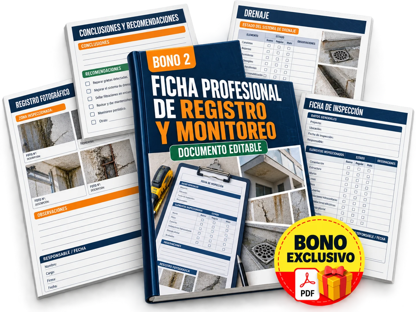Mockup del bono 2 — Modelo de Relatório de Inspeção